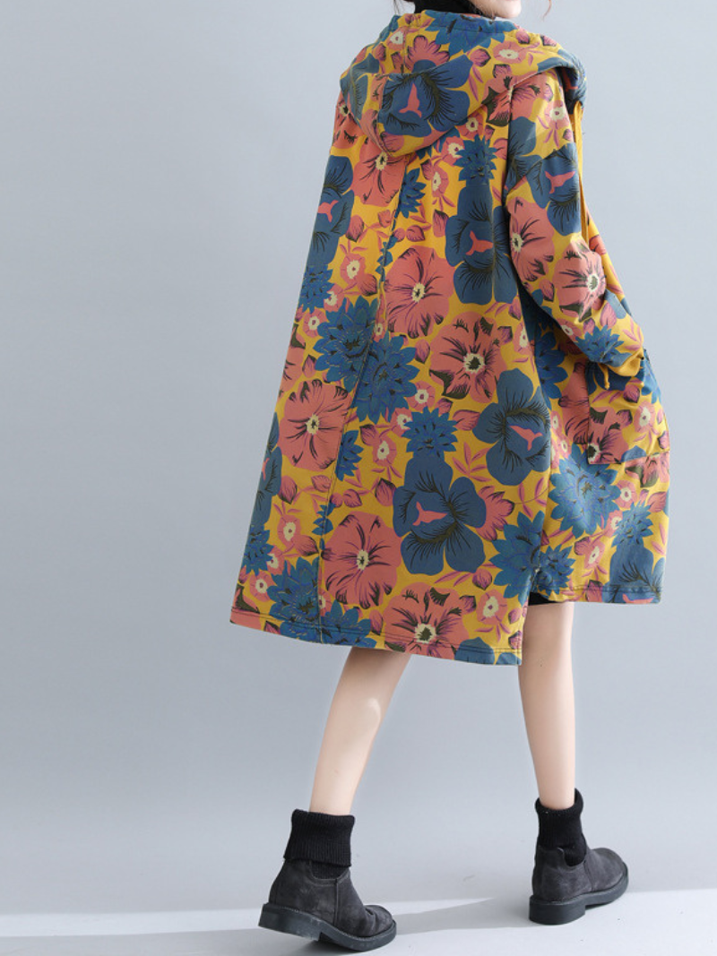 Women's Every Day Wear Lightweight Hooded Printed Jacket