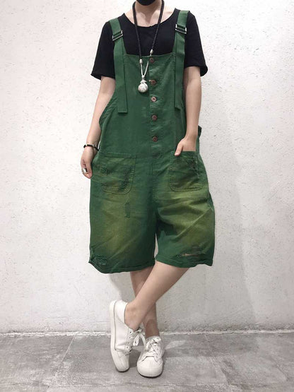 Soft Cotton Romper Overall Shorts  with Adjustable Straps | Eva Trends
