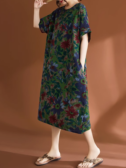 Trendy & Lightweight Summer Floral Midi Dress | Eva Trends