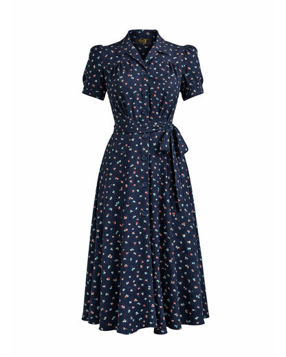 1940s Shirt-Waister Dress - Ocean Pearl