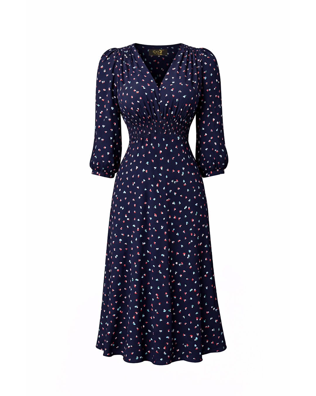 1940s Vera Tea Dress - Ocean Pearl