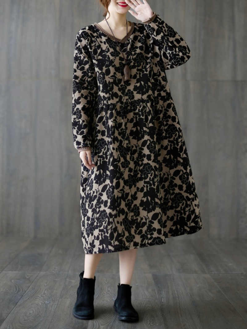 Classy Women's Boho Style Floral Smock Dress | Eva Trends