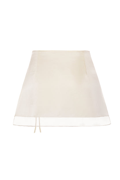 Aria Silk Skirt - Ivory