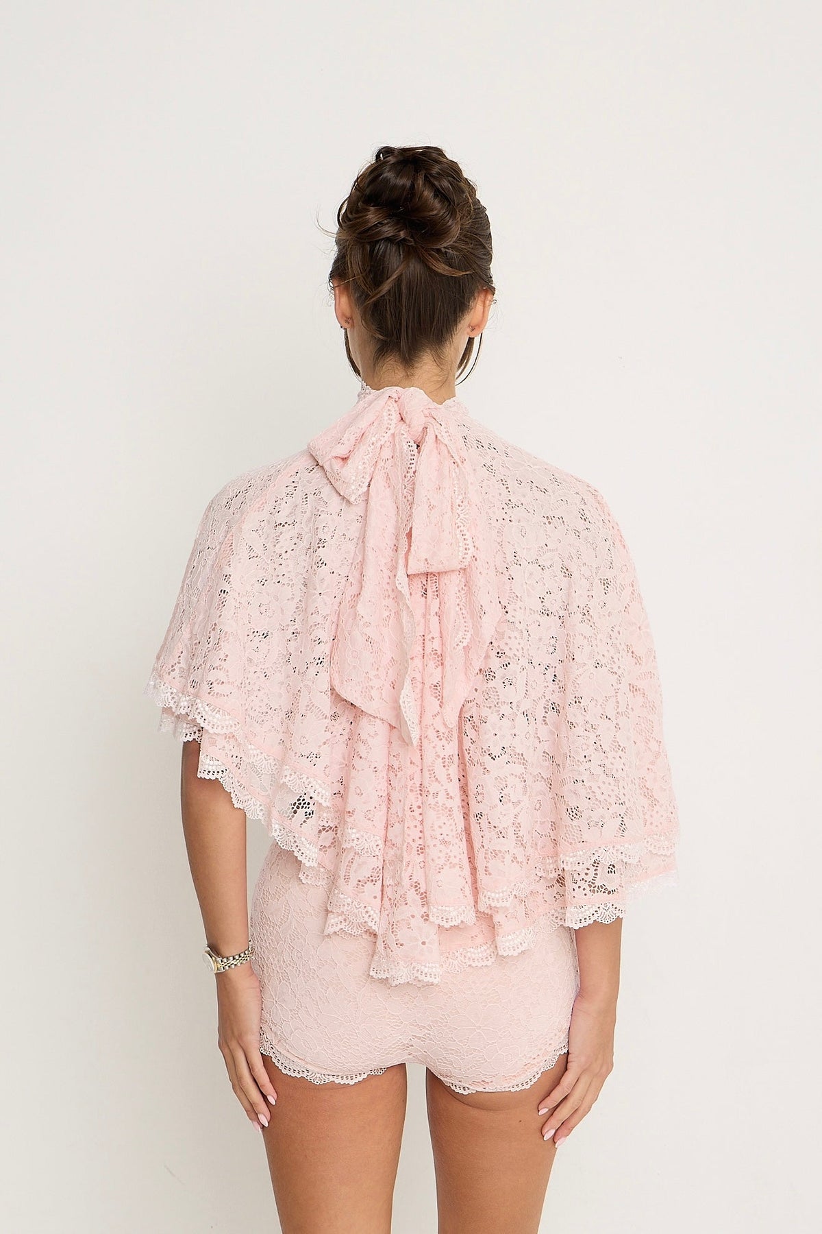 Carmen Lace Top | Pink