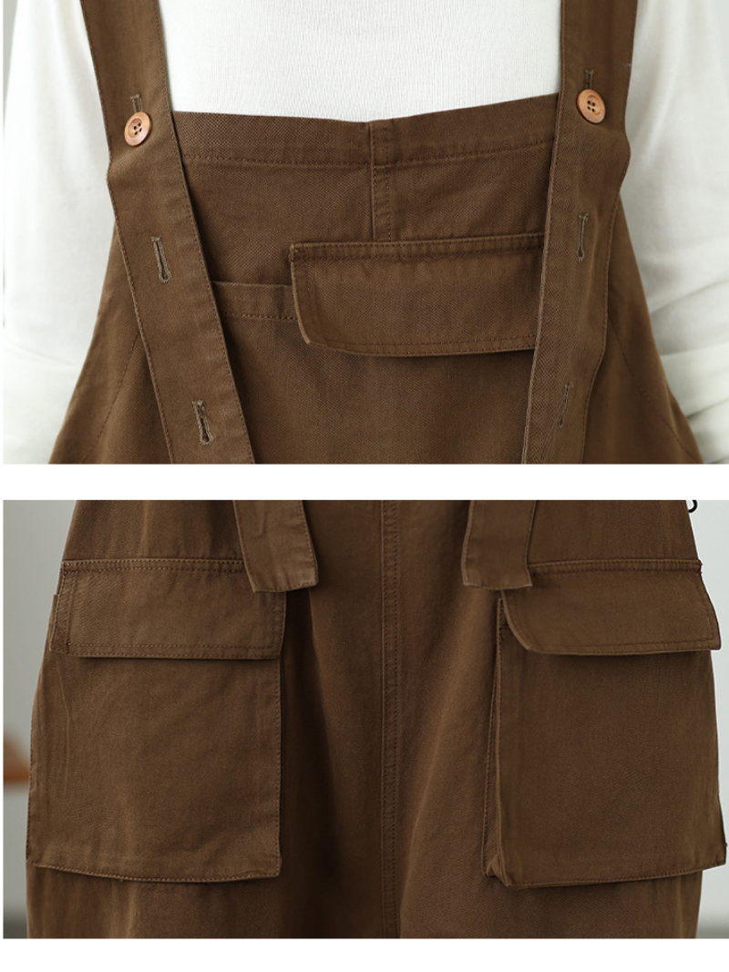 Versatile Women's Denim Overalls with Large Pockets | Eva Trends