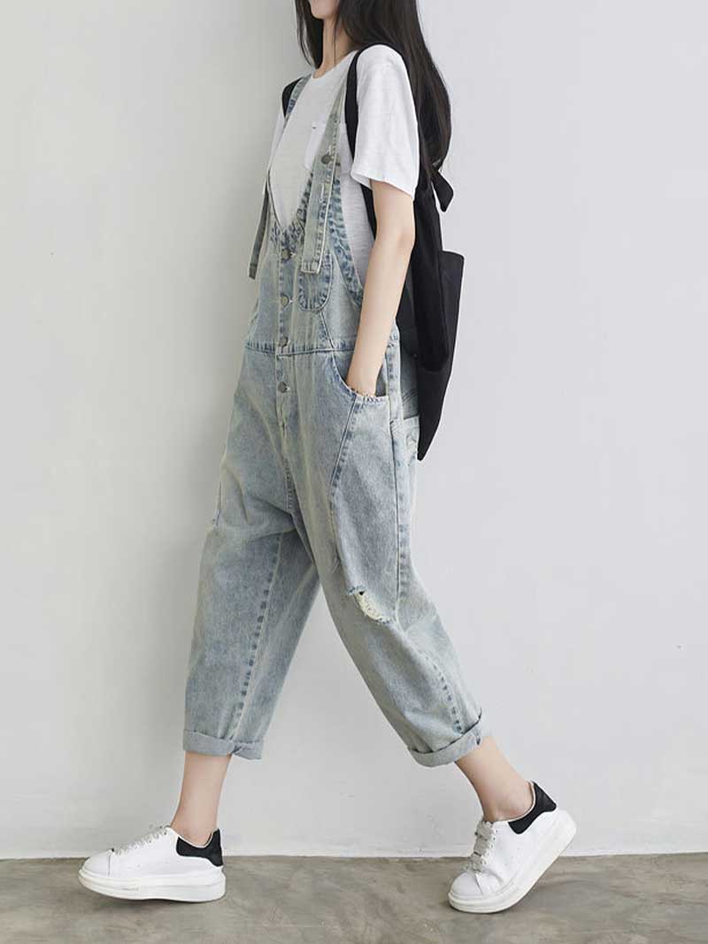 Denim Ripprd Overalls for Women - Stylish & Comfy | Eva Trends