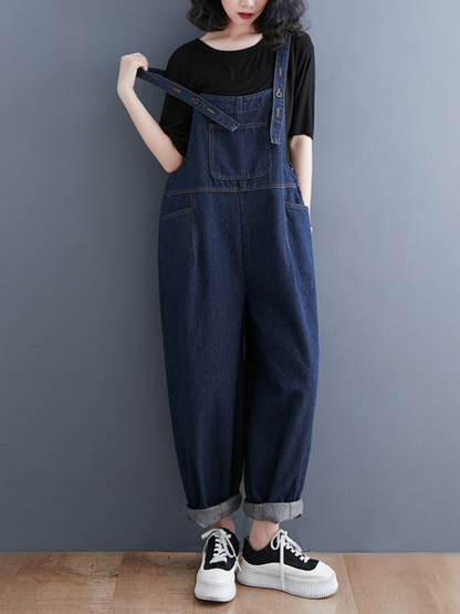 Denim High Wais Overalls - Super Comy & Relaxed | Eva Trends