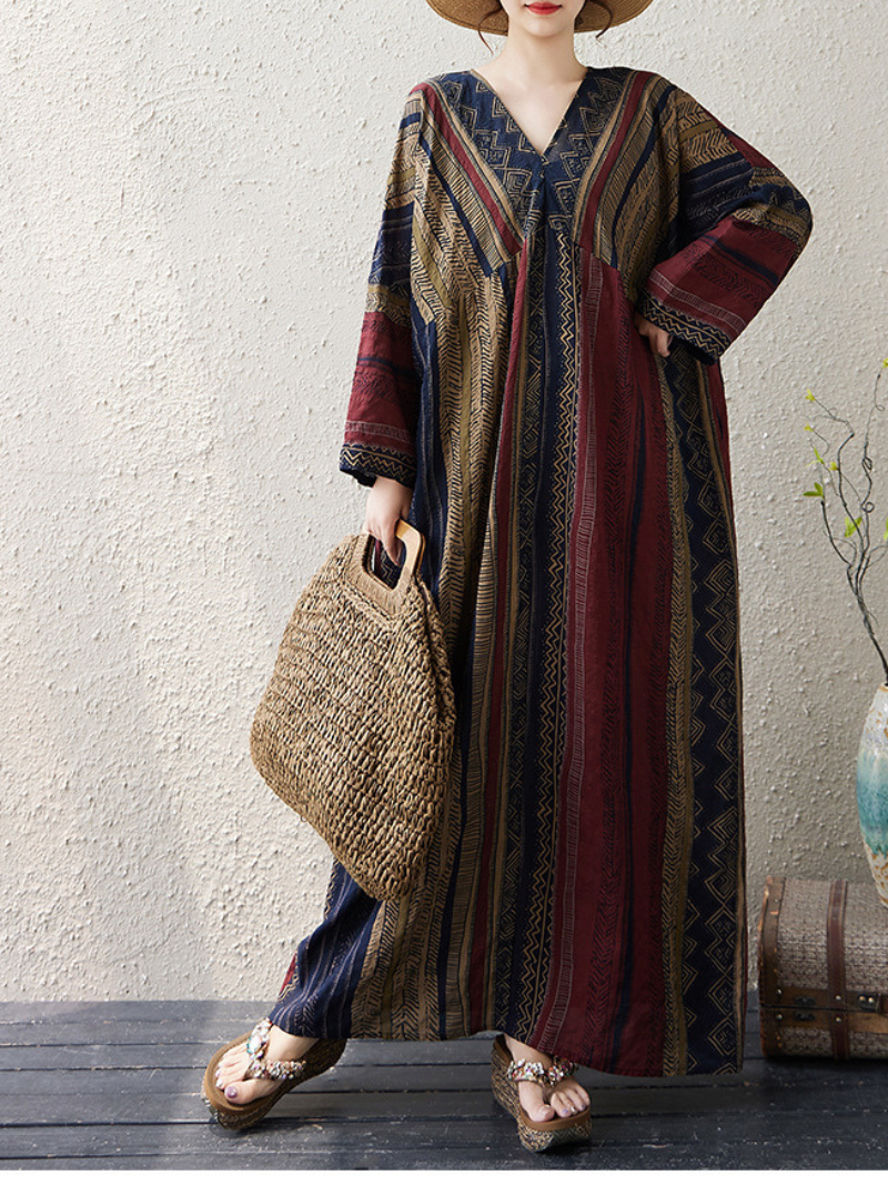 Women's Summer Perfect Printed Loose Kaftan Dress