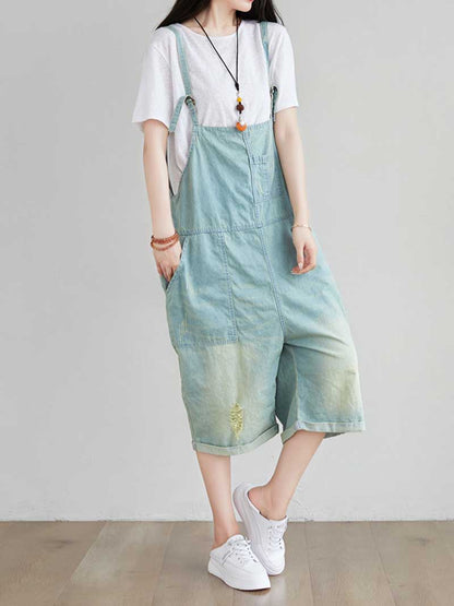 Light-Blue Denim Overalls - Adjustable & Comfortable Fit | Eva Trends