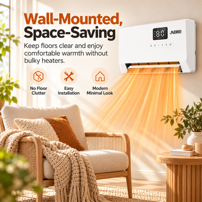 Smart Wall Heater, 1500W Fast Heating Electric Space Heater for Indoor Use