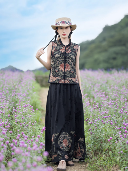 Women's Sweater & Elegant Plants and Flowers Pattern Jacket