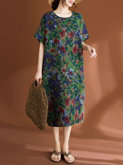 Trendy & Lightweight Summer Floral Midi Dress | Eva Trends