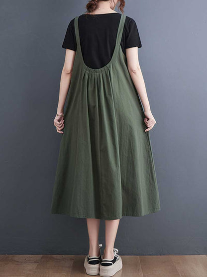 Brewathable Cotton Salopette Dress - Everyday Casual Style | Eva Trends