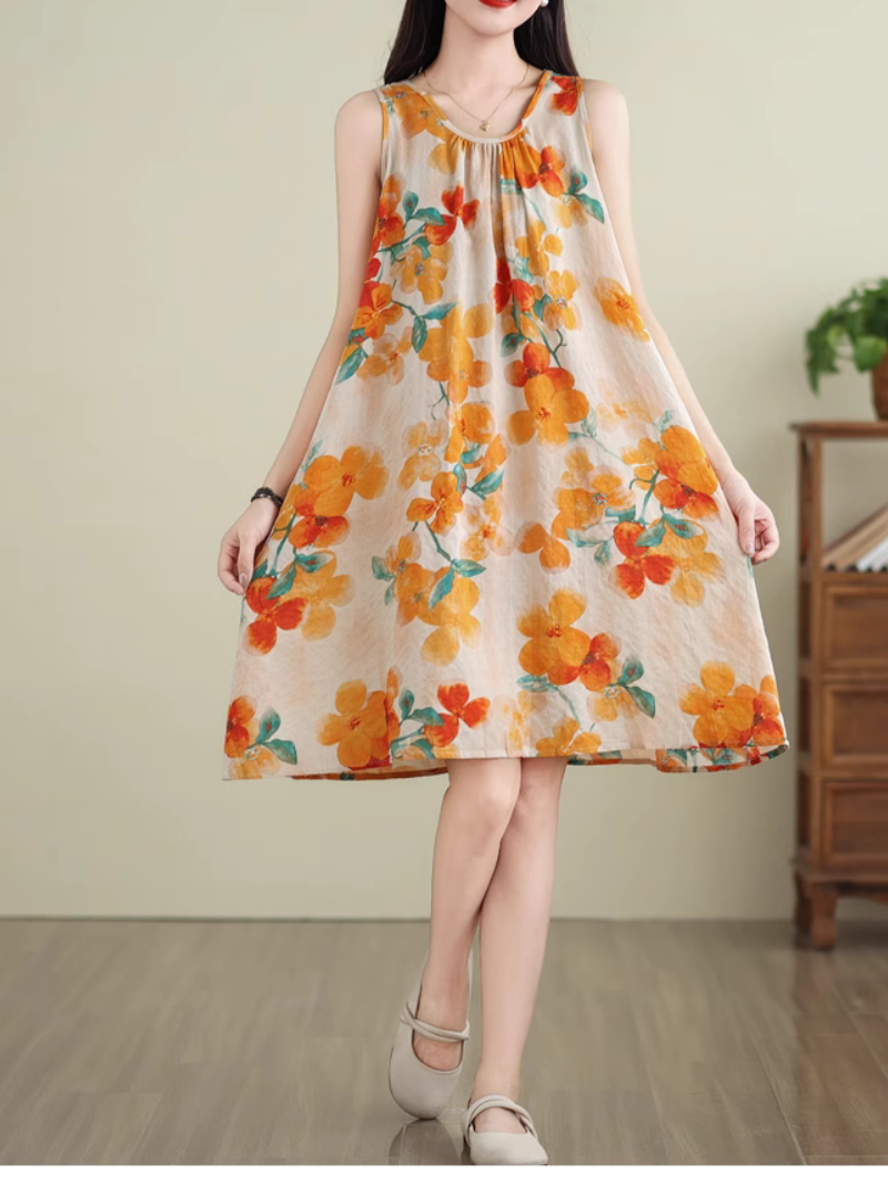 Floral Printed Women's Casual Midi Dress | Eva Trends