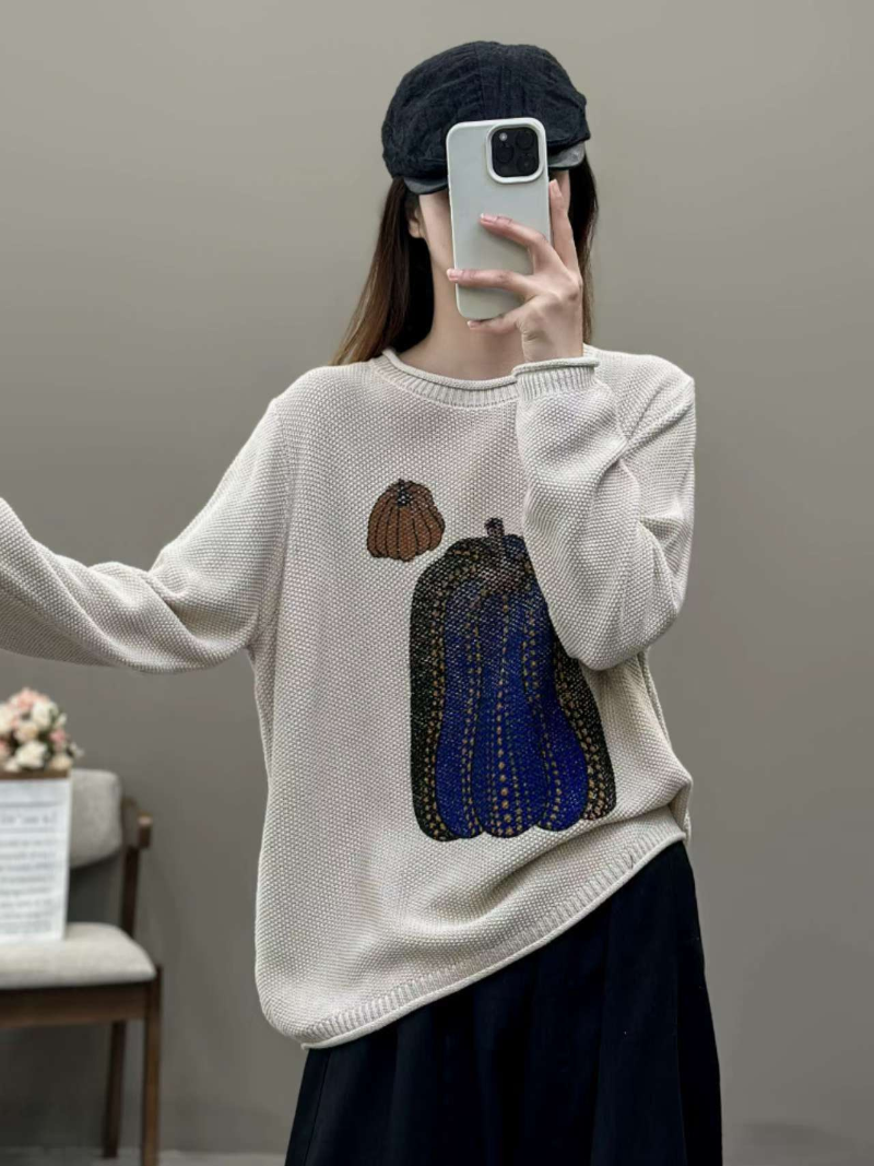 Women's Classic Everyday Wear T-Shirt  Crew Neck Sweater