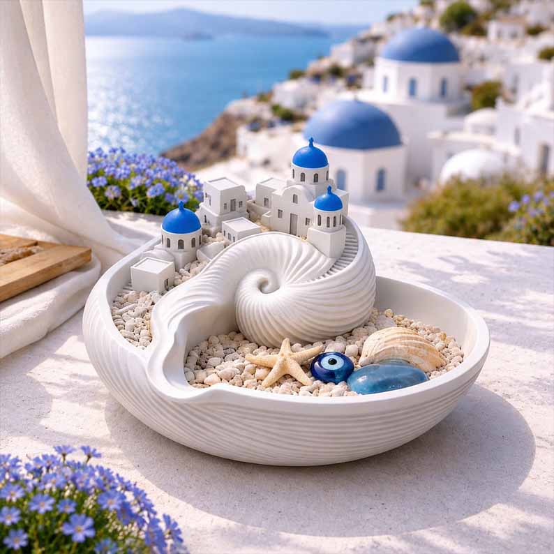 üåä Santorini Catchall Bowl