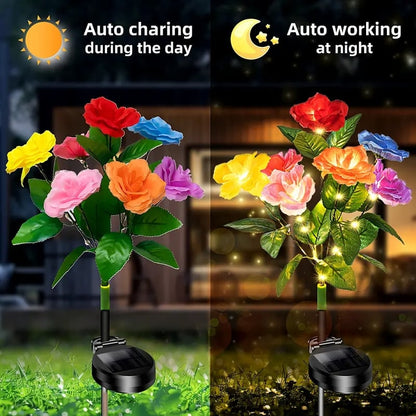 üéÅüî•‚òÄÔ∏è2026 NEW Solar Simulated Garden Lights,upgraded solar panels, IP44 dustproof and waterproof