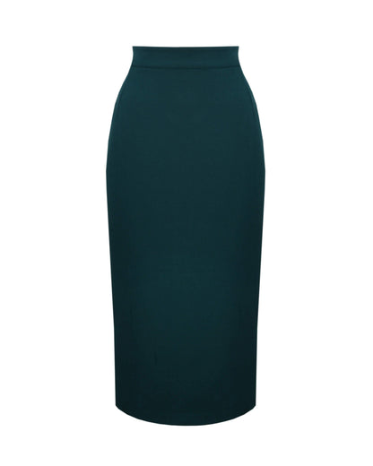1950s Perfect Pencil Skirt - Bottle Green