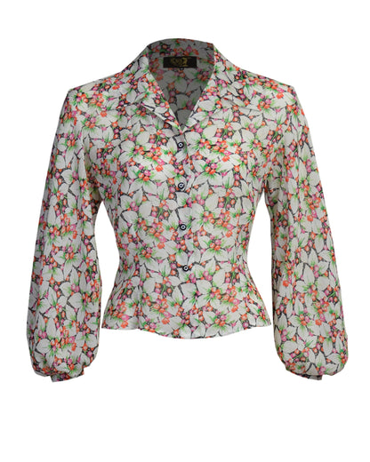 1950s Lola Blouse - Beautyberry Georgette