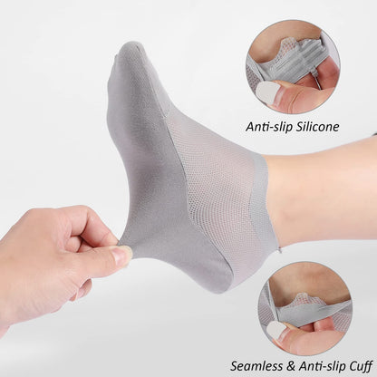 üß¶3-Pair Invisible Grip Socks Pack üß¶Breathable | Low-Cut | Anti-Slip | Sweat-Absorbing