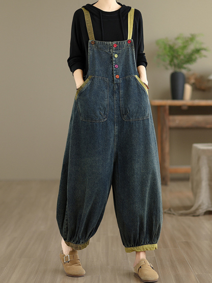 Comfy Women's Summer Sleeveless Baggy Dungarees | Eva Trends