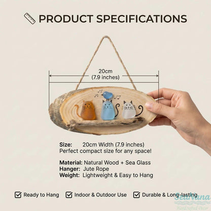 üòª Super Cute Sea Glass Cat Wall Hanging üíï‚ú®üêæ