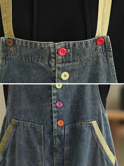 Comfy Women's Summer Sleeveless Baggy Dungarees | Eva Trends