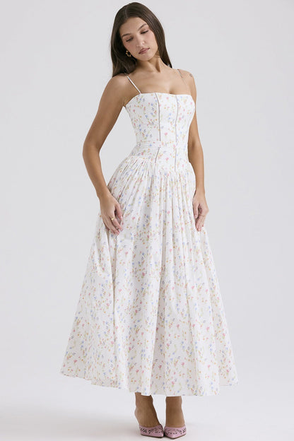Sexy Floral Cami Bodycon Maxi Dress