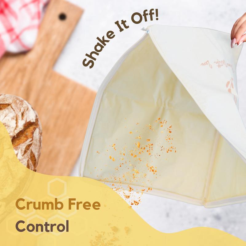 üçûWide Zipper Access Cotton & Beeswax Bread Bags for Sourdough‚ú®