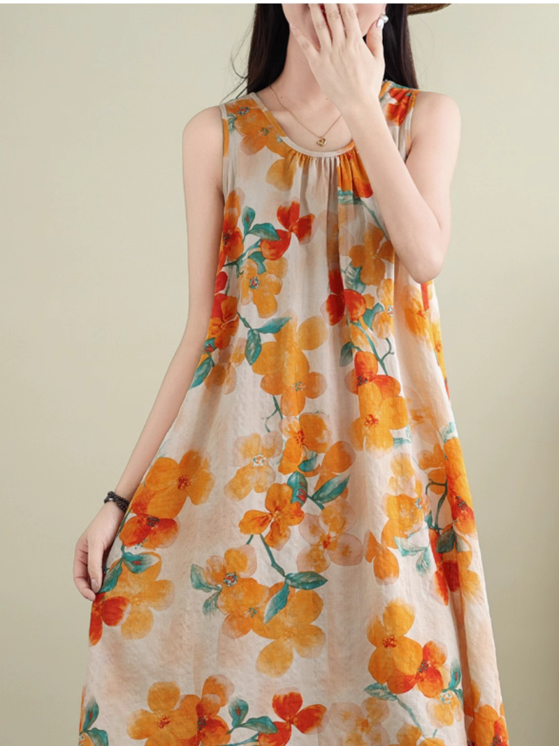 Floral Printed Women's Casual Midi Dress | Eva Trends