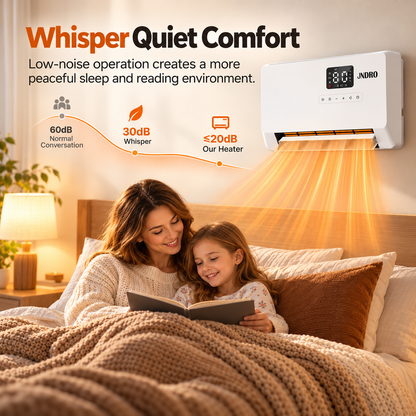 Smart Wall Heater, 1500W Fast Heating Electric Space Heater for Indoor Use