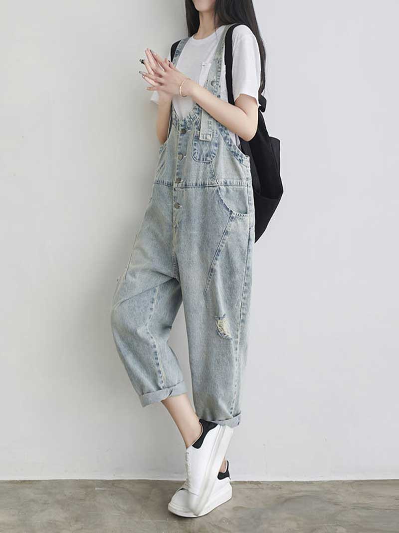 Denim Ripprd Overalls for Women - Stylish & Comfy | Eva Trends
