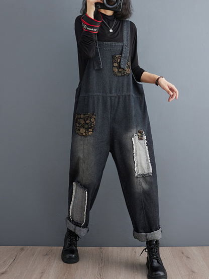 Embroiderd Overalls - Relaxed Styish Fit | Eva Trends