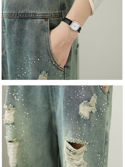 Breezy Women's Loose Summer Denim Dungarees | Eva Trends