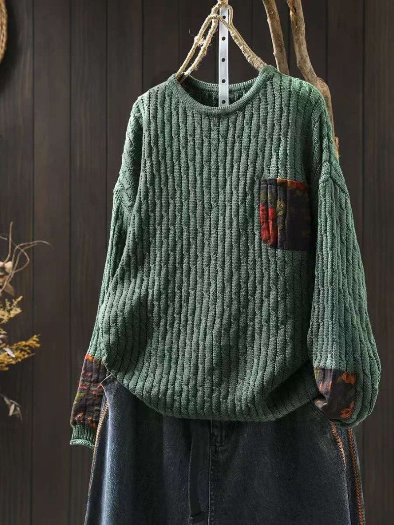 Chic Textured Women's Cotton Sweater | Eva Trends