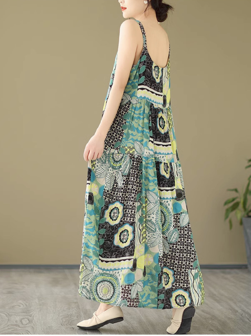 All In One Women's Cotton Stylish Loose A-line Dress