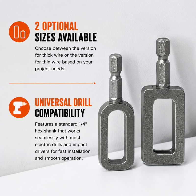 üß∞Steel Wire Twisting Tool for Drill - Fast Tightening & Auto Trimming Wire Twist Attachment