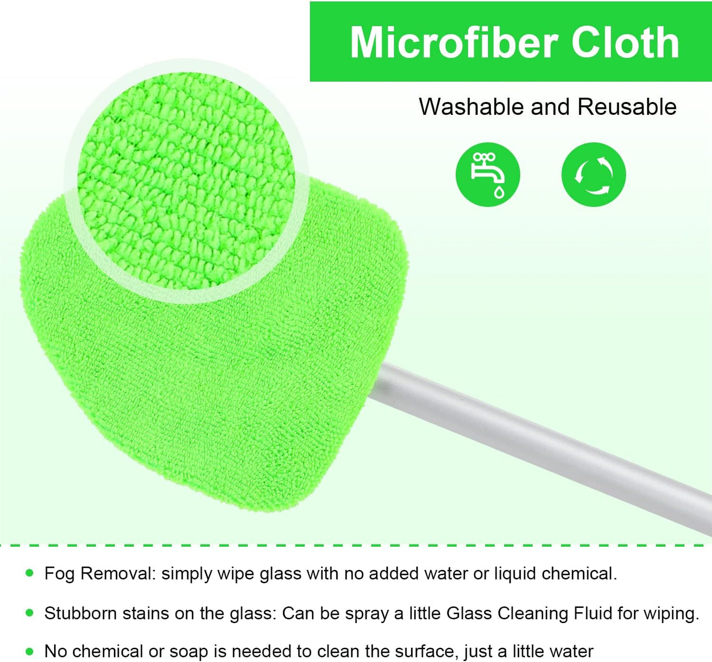 üî•Windshield Cleaning Tool‚Äî‚ÄîWith 4 Free Microfiber Pads and 1 Fog-Proof Agent