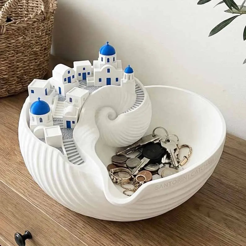 üåä Santorini Catchall Bowl