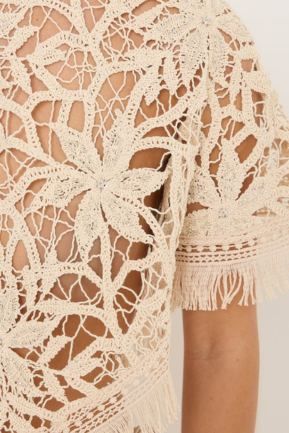 Krissy Crochet Top | Beige