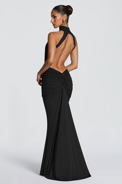 Sophisticated Backless Mermaid Fit Maxi Dress