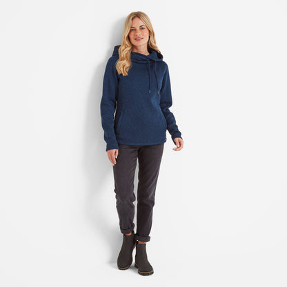 Acer Womens Oversized Supersoft Knitlook Fleece Hoody - Starry Night Marl