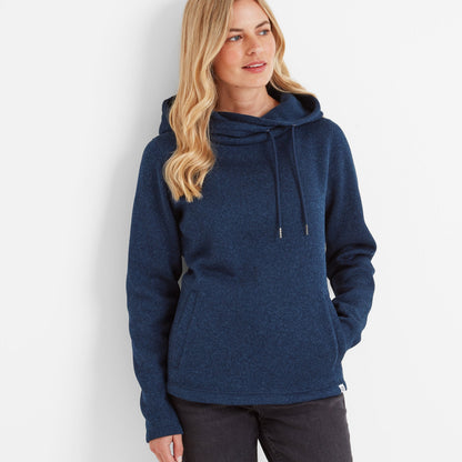 Acer Womens Oversized Supersoft Knitlook Fleece Hoody - Starry Night Marl