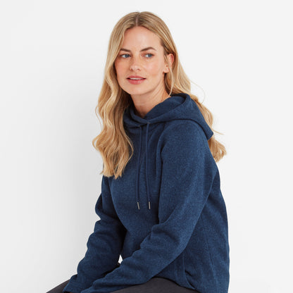 Acer Womens Oversized Supersoft Knitlook Fleece Hoody - Starry Night Marl