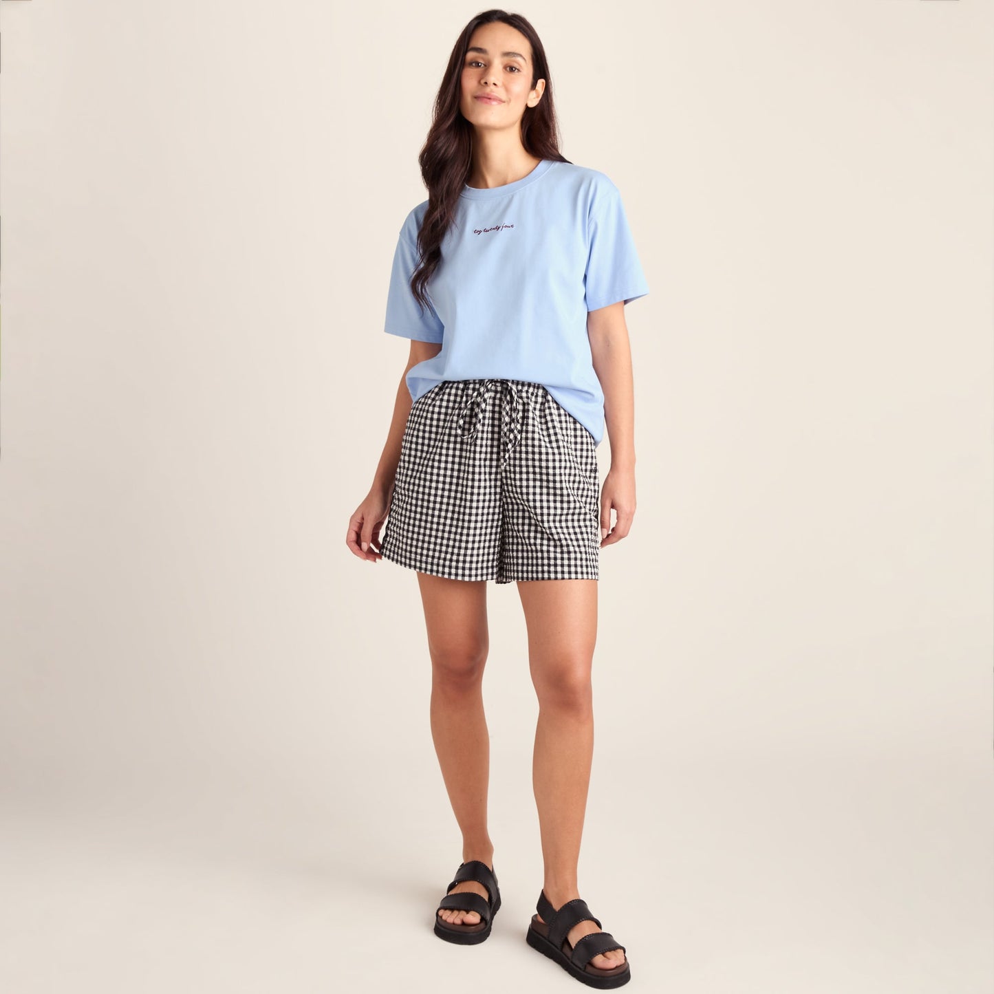Agnes Womens Relaxed Fit Supersoft Premium T-Shirt - Ash Blue