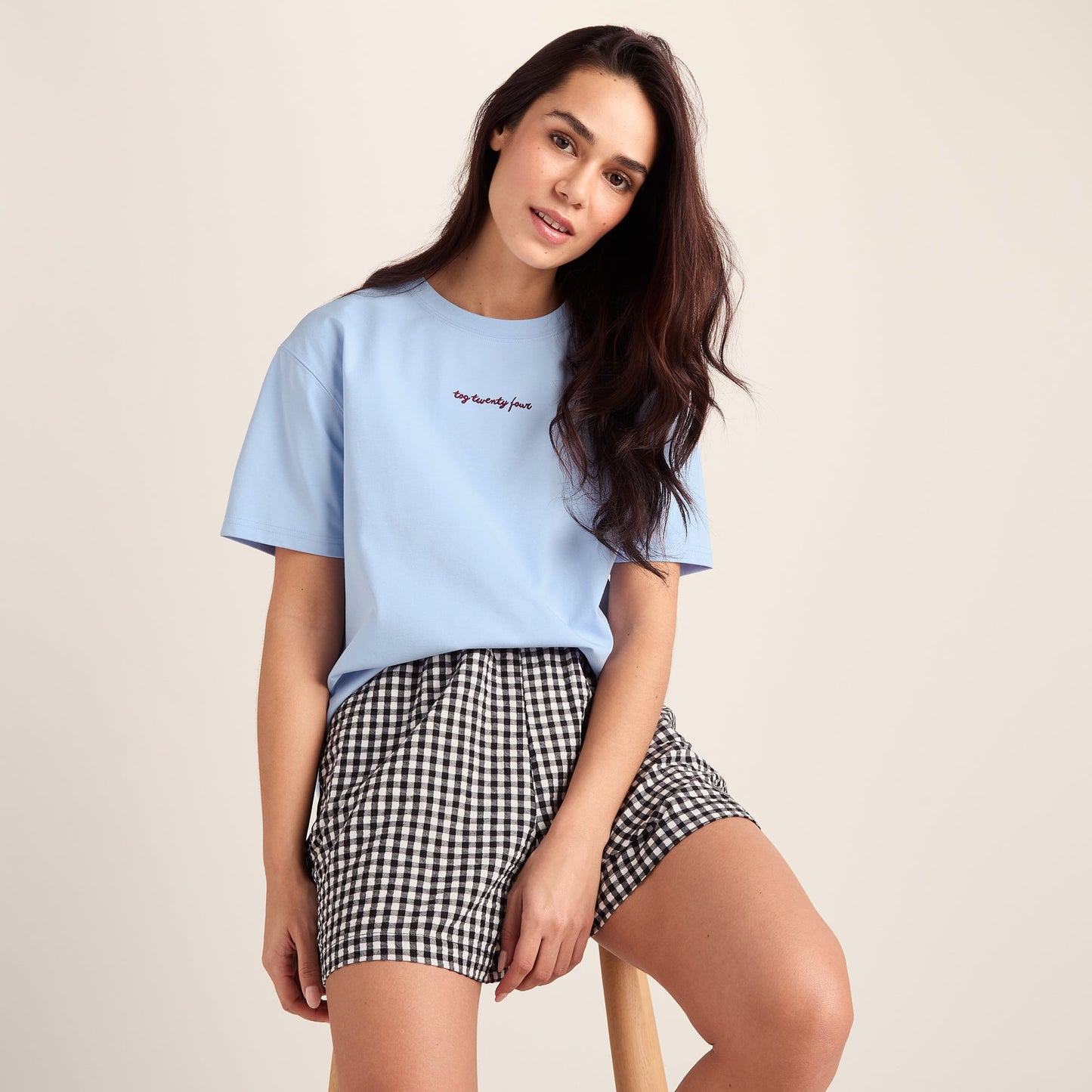 Agnes Womens Relaxed Fit Supersoft Premium T-Shirt - Ash Blue