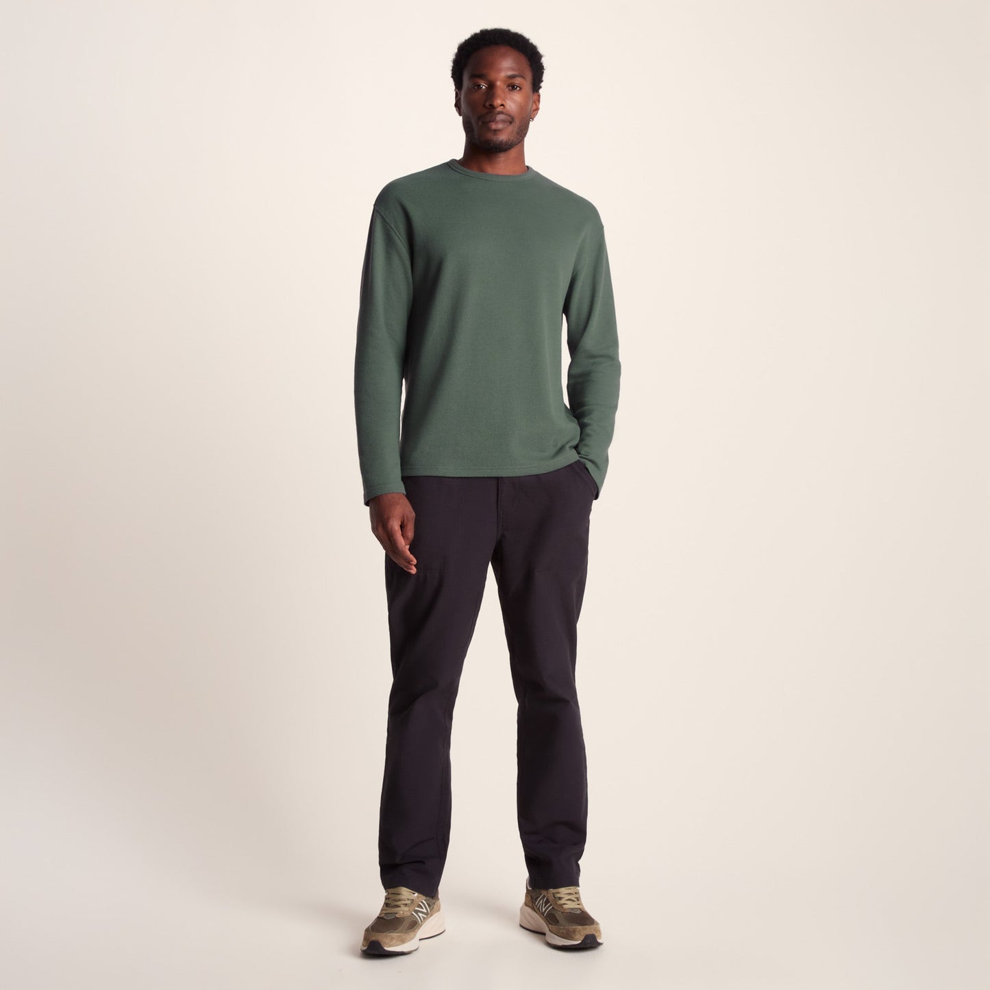 Ainsdale Mens Long Sleeve T-Shirt - Light Forest