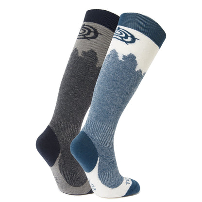 Aprica 2 Pack Womens Ski Sock - Dark Indigo/Jewel Blue