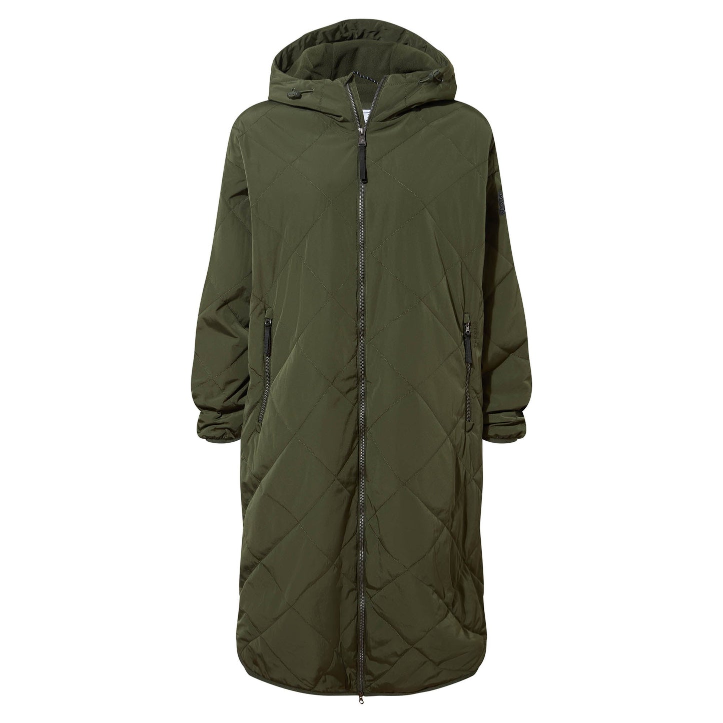 Banton Womens Oversized Shower Resistant Insulated Jacket - Dark Green