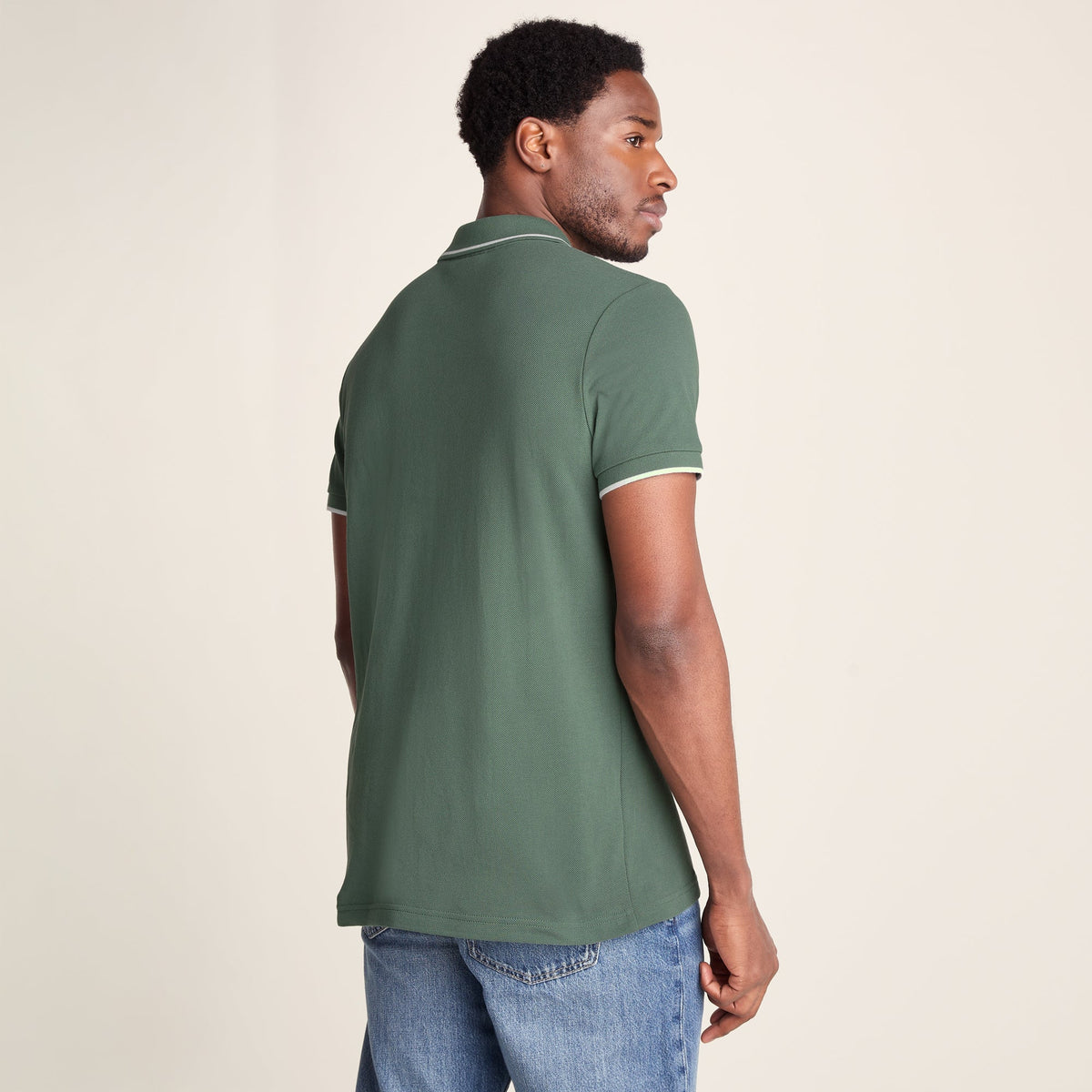 Binsoe Mens 100% Cotton Supersoft Polo Shirt - Light Forest
